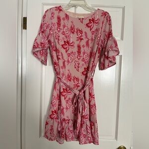 NWOT size small pink and red boutique brand mini dress